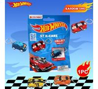 Shein Bolsa ciega con llavero de coche de arrastre con licencia oficial de Hot Wheels, 1 pieza aleatoria de 12 estilos diferentes de mini coches de arrastre