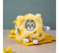 Shein Bolsa colgante de peluche mini con diseño de queso Tom - Monedero de dibujos animados lindo y divertido