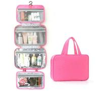 Shein Bolsa colgante grande impermeable y plegable para artículos de tocador, maquillaje, cosméticos, afeitadora, almacenamiento, bolsa de maquillaje, útile