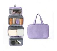 Shein Bolsa colgante grande impermeable y plegable para artículos de tocador, maquillaje, cosméticos, afeitadora, almacenamiento, bolsa de maquillaje, útile
