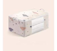 Shein Bolsa de almacenamiento con nube de dibujos animados, bolsa de almacenamiento de gran capacidad para ropa, edredón, manta, bolsa de almacenamiento tra