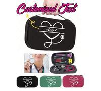 Shein Bolsa de almacenamiento de estetoscopio personalizada de EVA, caja de almacenamiento con patrón de estetoscopio médico de varios colores, caja de alma