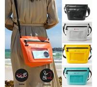 Shein Bolsa de almacenamiento impermeable con separación húmeda y seca para ropa de baño de exterior, bolsa impermeable con una sola correa y función de pan