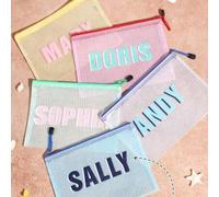 Shein Bolsa de aseo personalizada con nombre, bolsa de aseo personalizada, piscina, playa, vacaciones, moda, conveniencia, regalo para la madre, regalo para