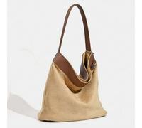 Shein Bolsa de cubo de agua de gran capacidad con textura de lichis y accesorios, bolsa de hombro, bolsa de debajo del brazo, bolsa de negocios para mujeres