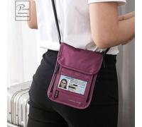 Shein Bolsa de cuello anti-robo para viajes, Portapassaporte multifuncional y protector, Con forro anti-RFID incorporado, Gran capacidad con múltiples compa
