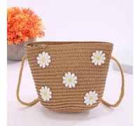 Shein Bolsa De Hombro Mini Tejida Con Margarita Plegable Linda Para La Playa De Los Niños