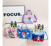 Shein Bolsa de lino multifuncional de almacenamiento con la familia y amigos de Bluey, perros de bingo lindos y juguetes