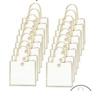 Shein Bolsa de lona, bolsa de tote en blanco, bolsa de compras reutilizable y de moda, bolsa de regalo para conferencias, puedes diseñar tú mismo, minimalis