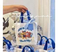 Shein Bolsa de lona con personajes de Paw Patrol como regalo de cumpleaños, regalo de vuelta al colegio, regalo de fin de curso, incluyendo Rubble, Chase, R