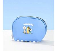 Shein Bolsa de maquillaje con forma de concha de la serie de diarios Snoopy Around The Sea de MINISO. La forma única de concha es súper llamativa. El bord