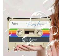 Shein Bolsa de maquillaje con impresión retro en 2D "She's So Unusual" de cinta de casete de los 80, regalo divertido de cultura pop para amantes de la músi