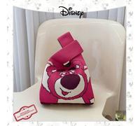Shein Bolsa de maquillaje de punto con licencia oficial de Disney 1 pieza, bolso de almacenamiento de dibujos animados de Disney/Winnie the Pooh, sin cierre
