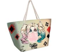 Shein Bolsa de playa Harley Quinn "Mad Love" de DC Comics - Bolsa de playa con licencia oficial - Bolsa de playa Harley Quinn "Mad Love" de DC Comics, ancha
