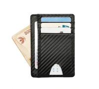 Shein Bolsa de tarjetas de cruce de frontera, cartera de hombre de fibra de carbono ultrafina, funda de tarjetas para hombre, billetera de dinero, billetera