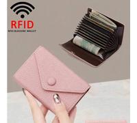Shein Bolsa de tarjetas suave con patrón de lichis, estilo RFID anti-robo, ligera, portátil y sencilla, bolsa de tarjetas pequeña, regalo de dama de honor,