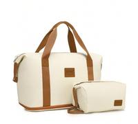 Shein Bolsa de Viaje Expandible Impermeable de 36L con Neceser para Hombres y Mujeres Bolsa de Gimnasio para Fin de Semana Juego de Dos Piezas Equipaje de M