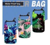 Shein Bolsa impermeable con estampado digital, adecuada para playa, trekking en ríos, snorkel, natación, viajes al aire libre, bolsa de almacenamiento de un