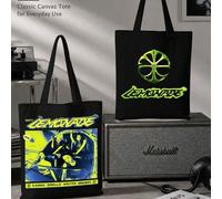Shein Bolsa Tote con Estampado del Nuevo Álbum LEMONADE de Aespa, 2 Estilos, Bolsa de Hombro de Lona de Gran Capacidad para Fans MY, Karina, Giselle, Winter