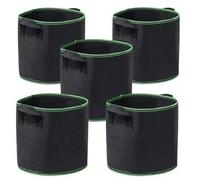 Shein Bolsas de cultivo para vegetales/flores/plantas de 3/5/7/10 galones, bolsas de cultivo de tela no tejida reforzada con asas y aireación, macetas para