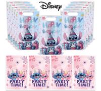Shein Bolsas de regalo de fiesta de Disney Lilo y Stitch - Bolsa de caramelos plásticas Anime Stitch, carnaval, ceremonia de regreso a clases, decoraciones