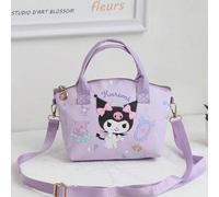 Shein Bolso bandolera de Hello Kitty de Sanrio, cierre con cremallera, correa ajustable, cartera de cuero sintético con estampado de animales lindos, monede