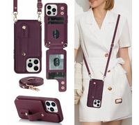 Shein Bolso Bandolera de Moda Funda de Teléfono de Cuero Sintético Compatible con iPhone 18 17e Air 16e 15 14 13 Pro Max Plus S26 S25 Edge S24 Ultra A37 A57