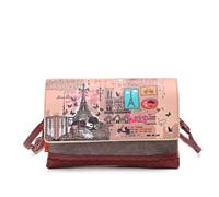 Shein Bolso bandolera para mujer Sweet & Candy de piel sintética con diseño de la Torre Eiffel, París, Notre Dame, río Sena, romance francés, París, época,