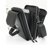 Shein Bolso bandolera, piel sintética suave, moda y juventud, con múltiples cremalleras, gran capacidad multifuncional, para teléfono y cartera