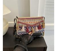 Shein Bolso Bolso de mujer 2025 Nuevo artículo Estilo retro de la minoría Bolso de hombro de mujer Borla de moda Cruce de frontera Bandolera