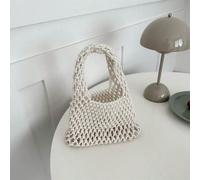 Shein Bolso casual trenzado con calados, bolsa de mano tejida con estilo para mujer, bolsa de playa, bolso de playa, perfecto para el verano, vacaciones y u