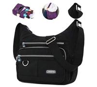 Shein Bolso cruzado de mujer de estilo nuevo de nailon, impermeable, casual y elegante de tela Oxford, bolso de hombro único de tela, cartera de negocios