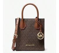 Shein Bolso cruzado de mujer Michael Kors Mercer Mini Monogram con estampado completo, bolso de órgano con partitura, ultra-mini, color marrón acorn 35T1GM9