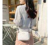 Shein Bolso cuadrado cruzado con correa estampada, bolsos de señora 2021, bolso de moda de ultramar, bolso bordado de la ola coreana