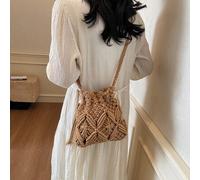 Shein Bolso de bandolera pequeño tejido a mano para mujeres, nuevo bolso de mensajero tejido, bolso de hombro casual de playa de nicho, bolso sobre mini cua