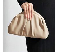 Shein Bolso de embrague de gran capacidad para mujer, bolso vintage, adecuado para combinar con vestidos de gala de mujer, bolso de nube plisado de alta gam
