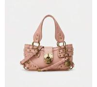 Shein Bolso de hombro con remaches para mujer, bolso lavado estilo Y2K Hot Girl, bolso de estilo callejero con asa superior, bolso bandolera con correa ajus