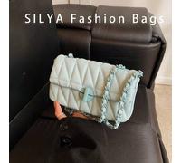 Shein Bolso de hombro cruzado acolchado y en zig-zag de moda - Bolso de mano compacto de PU para mujeres con cierre de de solapa