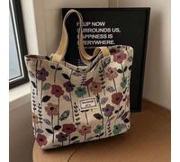 Shein Bolso de hombro de gran capacidad, nueva bolsa de lona tipo tote de , bolso de mano para ir a la clase o para el trabajo.