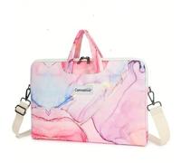Shein Bolso de hombro para portátil de mármol rosa Canvaslove, estuche impermeable para portátil compatible con MacBook Pro de 16 pulgadas y portátiles de 1