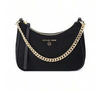 Shein Bolso de hombro pequeño de mujer Michael Kors Jet Set Charm Retro Commuter de unicolor con logo, con cadena estilo Hong Kong y detalles de cuero, colo