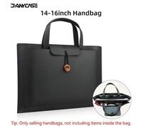 Shein Bolso de laptop de 14-16 pulgadas de cuero PU, funda para laptop, maletín, compatible con MacBook Air Pro de 13.3/14/15.6 pulgadas, HP/ASUS, bolso de