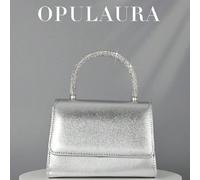 Shein Bolso de mano brillante de OpulAura - Cautivador, elegante, sofisticado y discretamente lujoso brillo dorado, bolso de lujo para la noche, embrague de