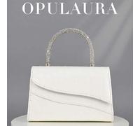 Shein Bolso de mano con brillo OpulAura, cautivador, elegante, refinado, discretamente lujoso con destellos dorados, bolso de noche lujoso, embrague decorat