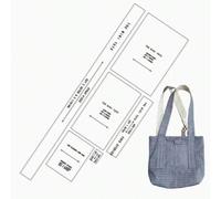 Shein Bolso de mano con lazo en miniatura, patrones de costura a escala 1:1 para mujer, diseños de prototipo de bolso de estilo, plantillas de coser perfect