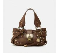 Shein Bolso de mano con remaches para mujer, bolso de hombro Y2K Hot Girl, bolso lavado, estilo callejero, bolso de mano con asa superior, bolso bandolera,