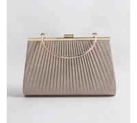 Shein Bolso De Mano De Mujer Con Brillo, Bolso De Noche Con Plisado Para Fiestas, Bodas Y Graduaciones