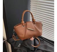 Shein Bolso de mano de nicho de moda para mujer, nuevo diseño de este año, bolso de hombro tipo cubo retro para ir y venir, bolso grande tipo bandolera