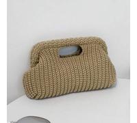 Shein Bolso de mano elegante marrón BAIZE - Bolsa de cosméticos grande, carteras para mujer, nuevo estilo de otoño/invierno, durable, bolso de ganchillo mul