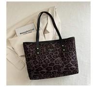 Shein Bolso de mano grande con estampado de leopardo, nueva moda europea y americana de 2025, bolso versátil para la escuela y el trabajo, primavera/verano